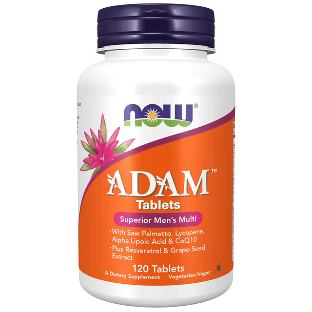 Now Foods Adam Men's Múltiples vitaminas 120 tabletas