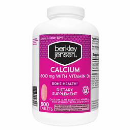 Berkley Jensen 600 mg de calcio con tabletas de vitamina D3,