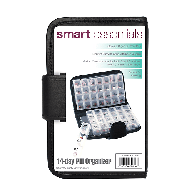 Smart Essentials Organizador de pastillas y vitaminas para 1