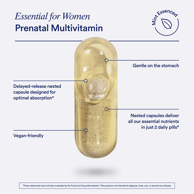 Essential for Women Prenatal Multivitamin: Folato y colina p