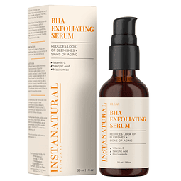 Suero facial exfoliante BHA, minimiza líneas, arrugas e impe