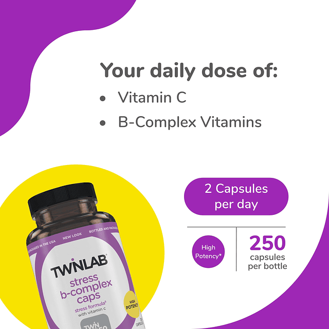 Stress B-Complex Caps Suplemento de apoyo energético con vit