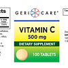 Vitamina C 500 mg, antioxidante, soporte del sistema inmunol