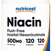 Niacina (sin enjuague) Inositol hexanicotinato 500 mg, 120 c