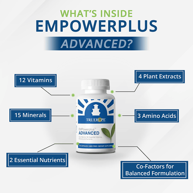 EMPowerplus Multivitamina avanzada para mujeres y hombres Mu