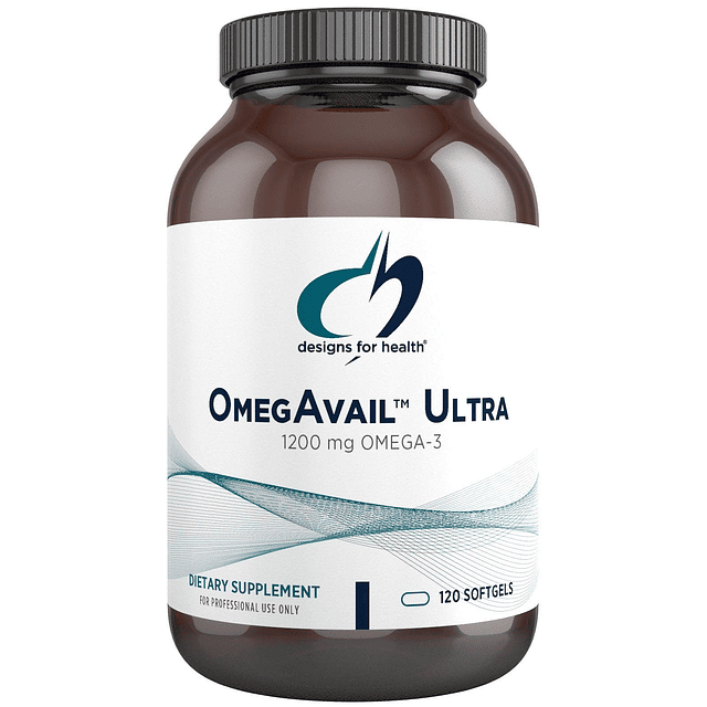 OmegAvail Ultra TG Aceite de pescado 1200 mg 1000 UI Vitamin