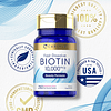 Biotina 10000mcg | 250 tabletas de rápida disolución | Fuerz