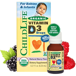 CHILDLIFE Essentials Gotas orgánicas de vitamina D3 – Gotas