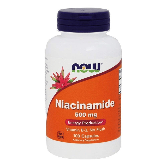 Now Foods Niacinamida 500 mg, cápsulas de vitamina B-3, 100