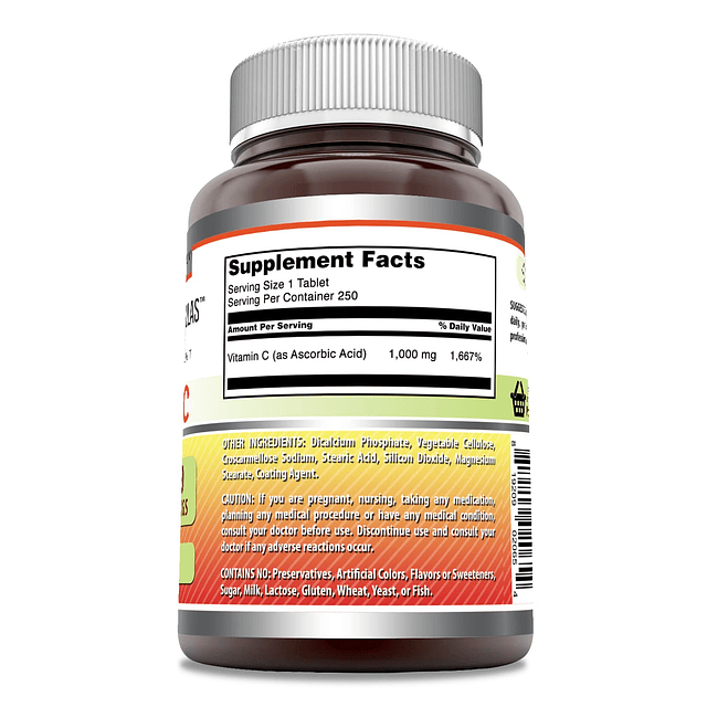 Amazing Formulas Vitamina C 1000 Mg 250 Tabletas Suplemento