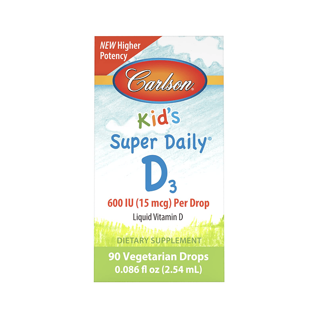 Kid's Super Daily D3, gotas de vitamina D para niños, 600 UI