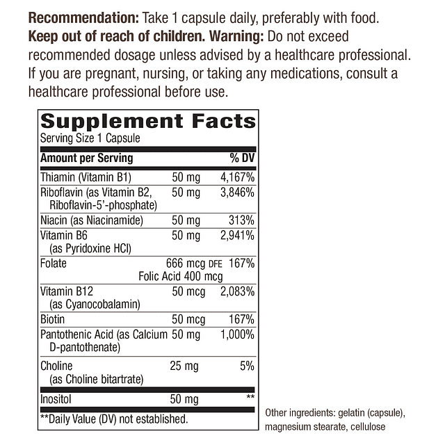 Complejo de vitamina B-50 de