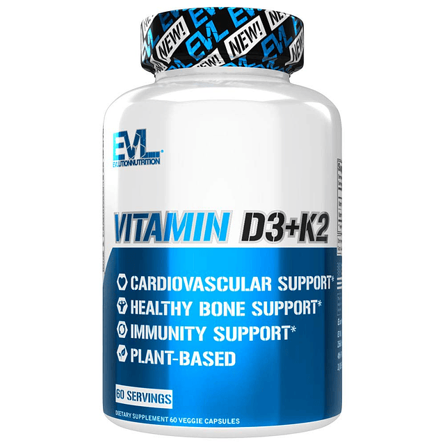 Nutrition Vitamina D3 + K2 para la salud del corazón, los hu