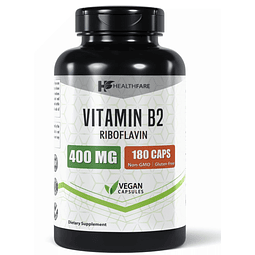 Salud Vitamina B2 400 mg | 180 Cápsulas | Riboflavina | Sin