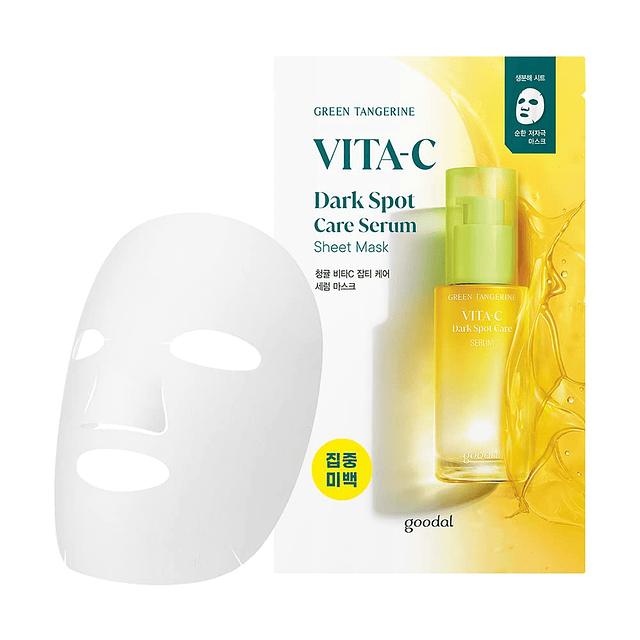 Mascarilla de vitamina C de mandarina verde para hidratar e