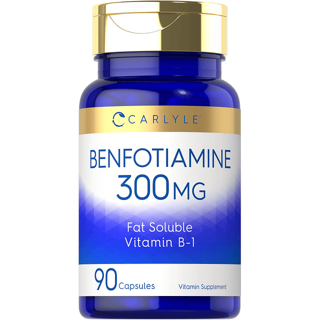 Benfotiamina 300 mg | 90 Cápsulas | Vitamina B-1 soluble en