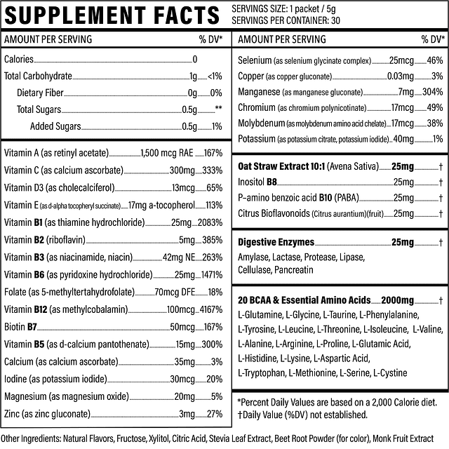 Superalimento vegano Keto multivitamínico diario para hombre