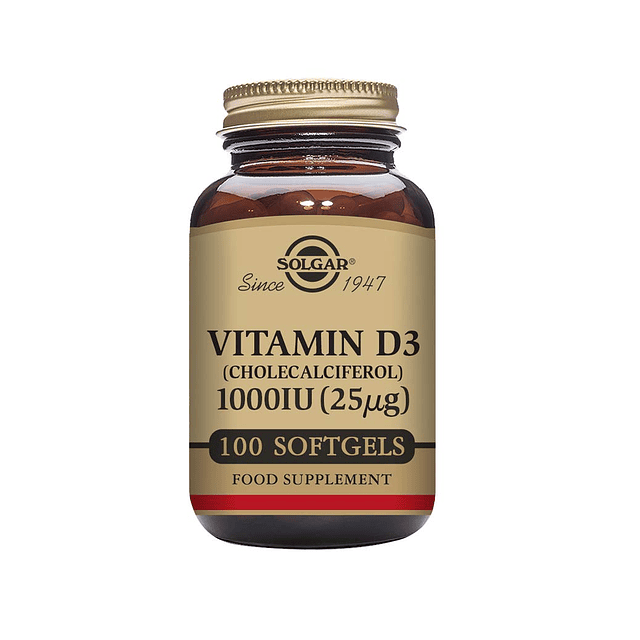 Solgar Vitamina D3 (colecalciferol) 25 mcg (1000 UI), 100 cá