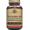 Solgar Vitamina D3 (colecalciferol) 25 mcg (1000 UI), 100 cá