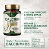 Calcio 1200 mg con vitamina D3, vitaminas suplementarias de