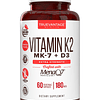 Suplemento de vitamina K2 D3 5000 UI D3 y 180 mcg Suplemento