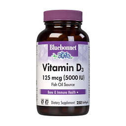 Nutrition Vitamina D3 5000 UI cápsulas blandas, ayuda al cre