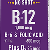 No Shot Vitamina B12 Cianocobalamina 1000 mcg, B6, ácido fól