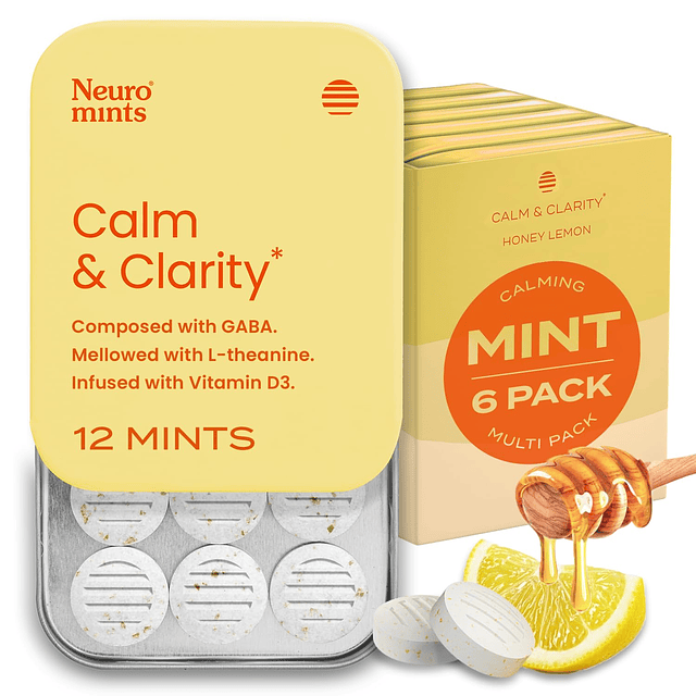 Calm & Clarity Mints (72 piezas) Sin azúcar con L-teanina +