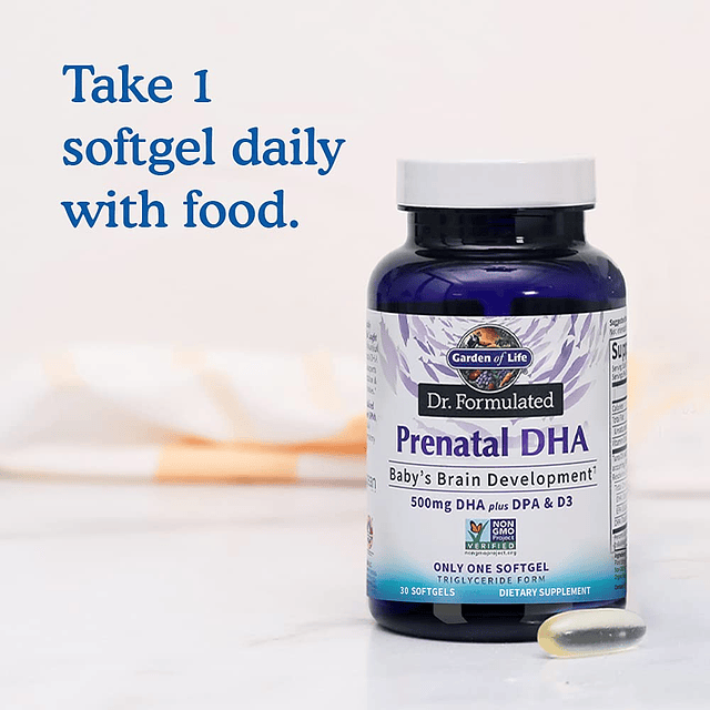 Aceite de pescado DHA prenatal formulado por Dr. 550 mg de D