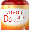 Vitamina D3 1000 UI | 400 cápsulas blandas | Fórmula sin OGM