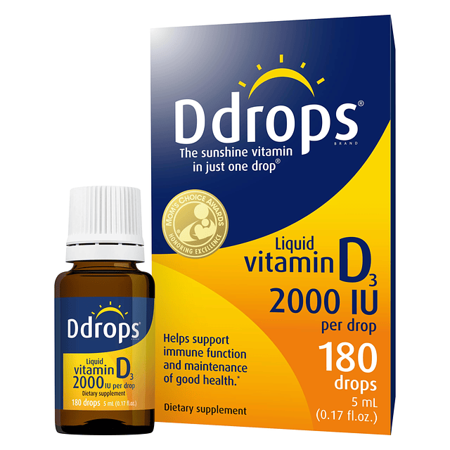 Ddrops Adultos 2000IU 180 Gotas Suplemento líquido de vitami