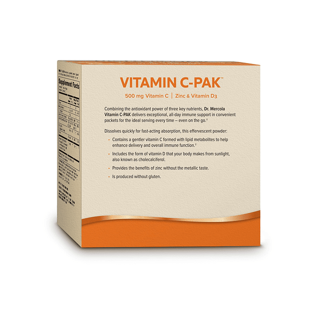 Vitamina C-PAK, 30 porciones (30 paquetes), mezcla de bebida