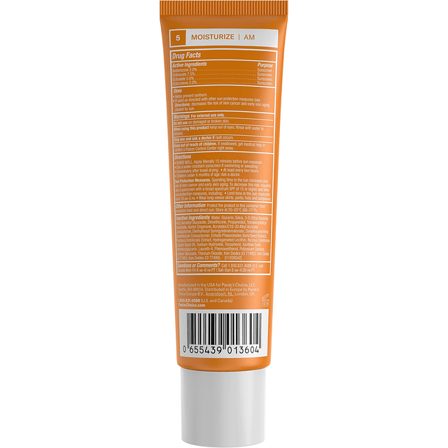 5% Vitamina C Sheer Moisturizer SPF 50, protector solar invi