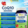 CoQ10 (200 cápsulas y 200 mg) Polvo vegano de CO Q-10 de alt