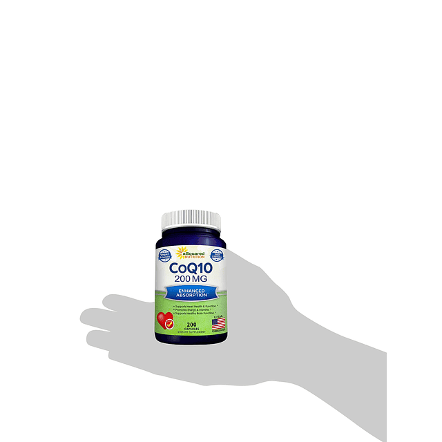 CoQ10 (200 cápsulas y 200 mg) Polvo vegano de CO Q-10 de alt