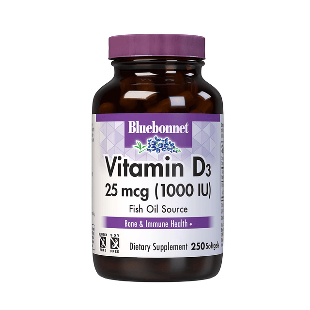 Nutrition Vitamina D3 1000 UI cápsulas blandas, ayuda al cre