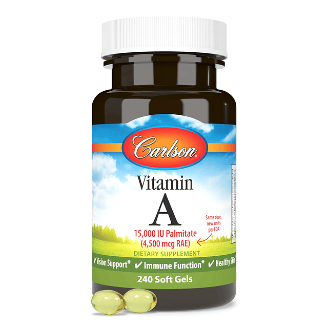 Vitamina A, palmitato de 15000 UI (4500 mcg RAE), salud de l