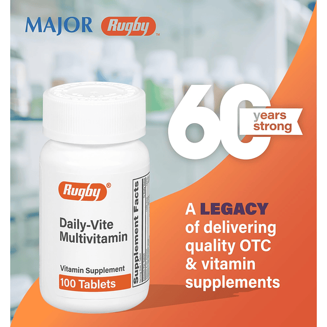 Rugby Daily-Vite Multivitamin Suplemento vitamínico diario 1