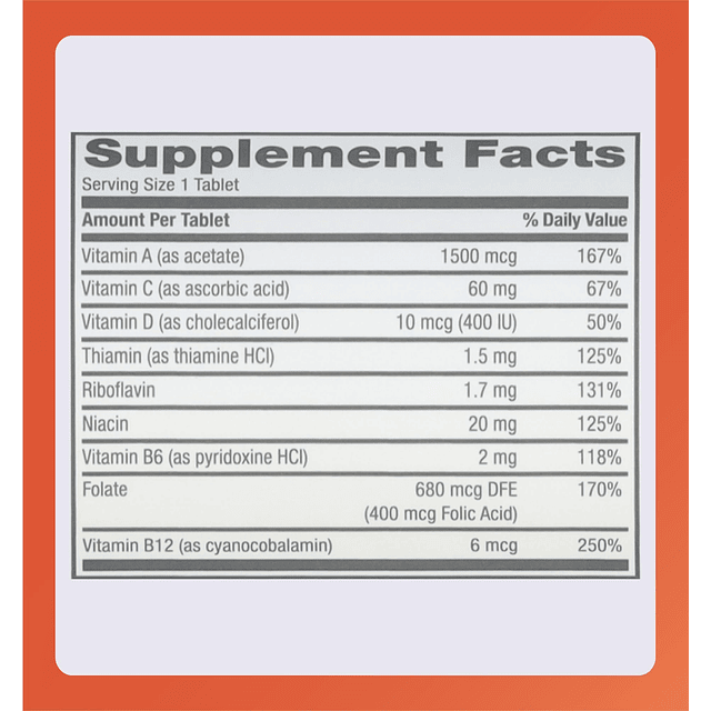 Rugby Daily-Vite Multivitamin Suplemento vitamínico diario 1