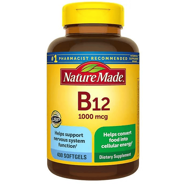 Nature Made Vitamina B12 1000 mcg., 400 cápsulas blandas