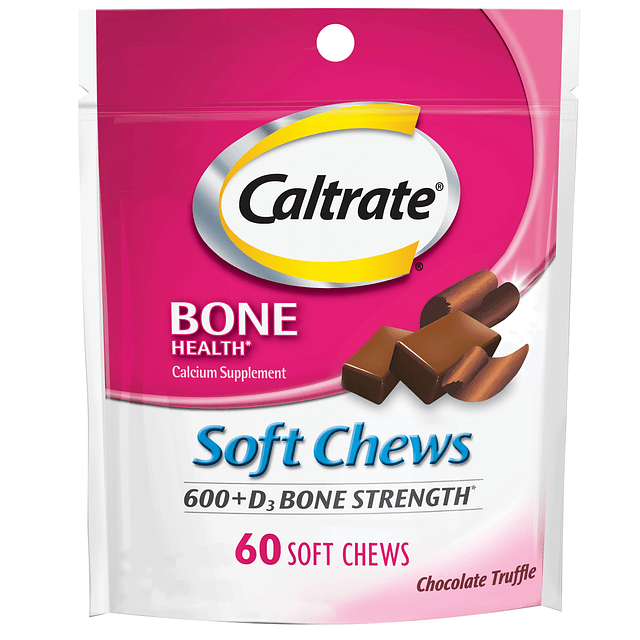 Soft Chews 600 Plus D3 Suplemento de vitamina D de calcio, t