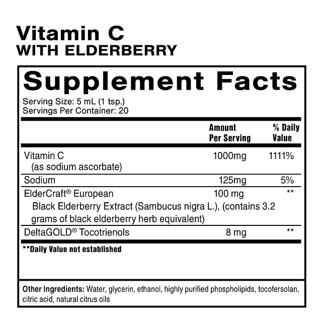 Vitamina C liposomal + saúco Vitamina C liposomal 1000 mg co