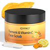 Exfoliante facial con vitamina C de cúrcuma, exfoliante faci