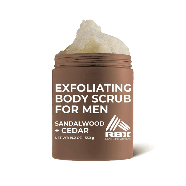 Exfoliante corporal para hombres con manteca de karité, vita