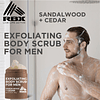 Exfoliante corporal para hombres con manteca de karité, vita