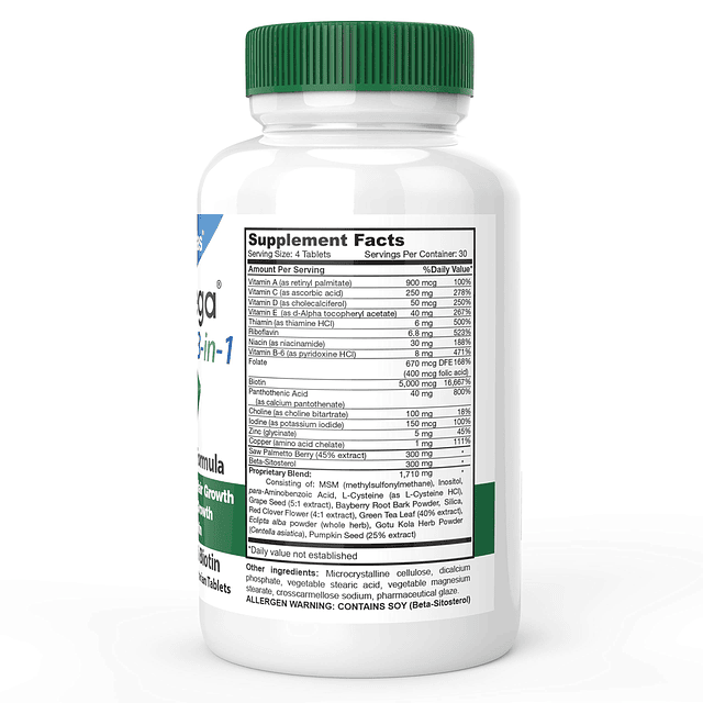 HairOmega Vitaminas 3 en 1 para el crecimiento del cabello c