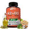 Vitamins D3 (5000iu/125mcg) + K2 (como Mk7) Elaborado con in