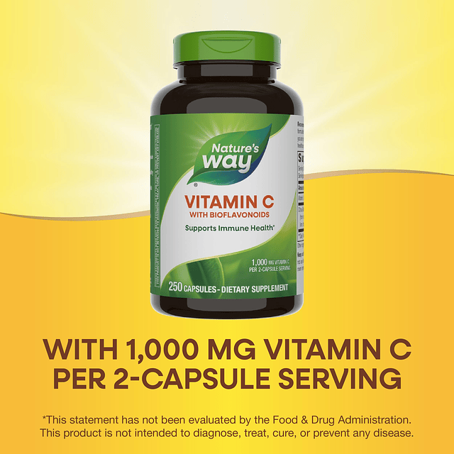 Vitamina C con bioflavonoides, apoyo inmunológico*, 1000 mg