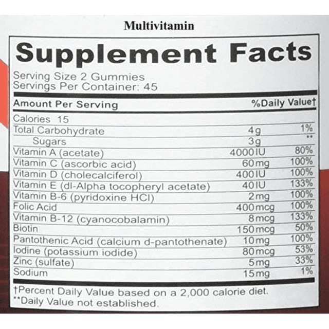 Paquete de 3 multivitaminas bariátricas, gomitas multivitamí