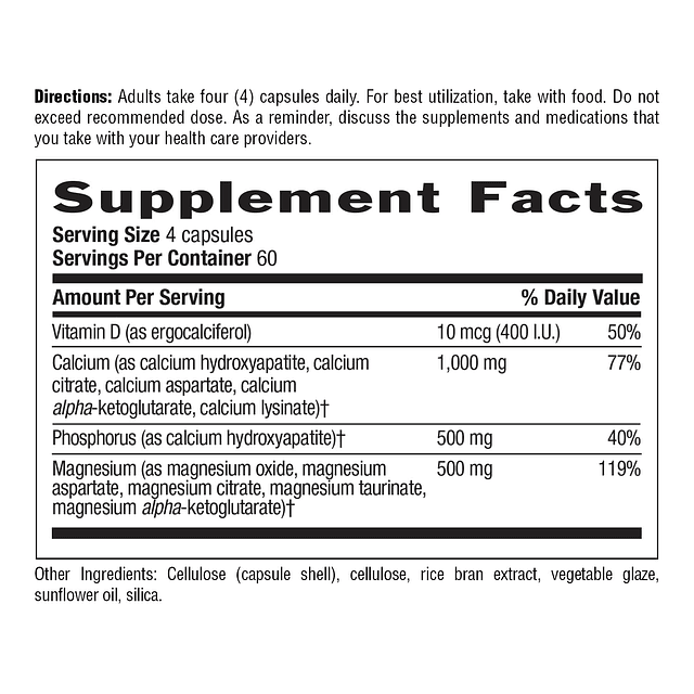 Target-Mins Calcium Magnesium con complejo de vitamina D par